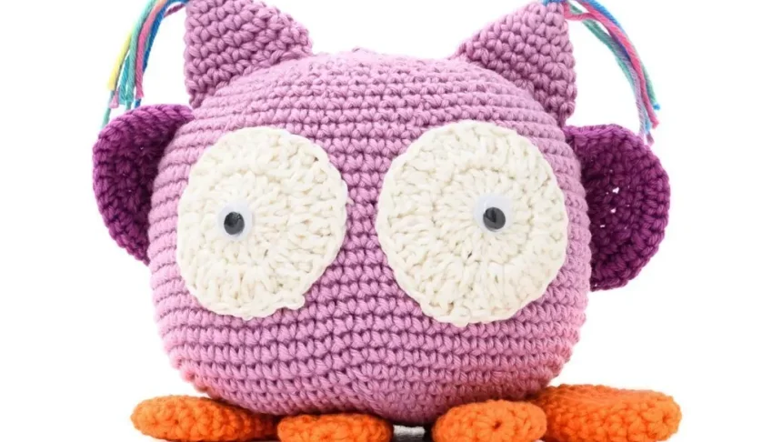 Coruja Peso de Porta em Amigurumi