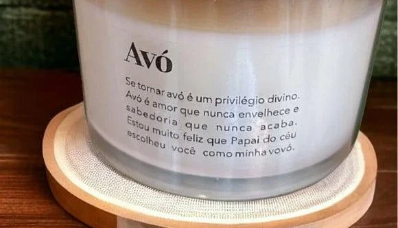 Vela Aromática Personalizada Dia da Avó/avô 120g