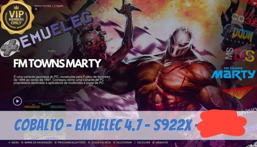 RetroGamer EMUELEC 4.7 Imagem V8 128GB Box Android 2024