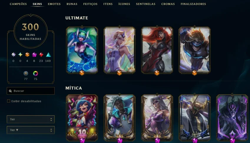Conta Lol Lvl 428 - 300 Skins E Platina Ii, Passe Ativo, 8 M