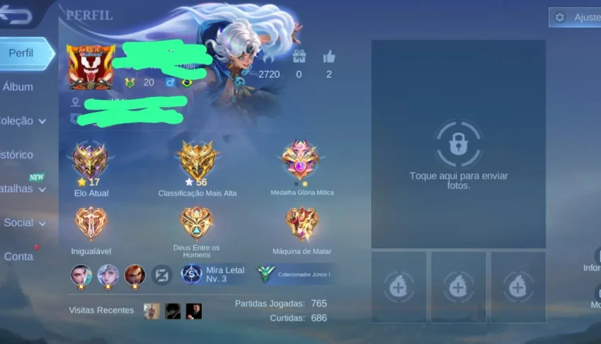 Conta main adc honra mitica