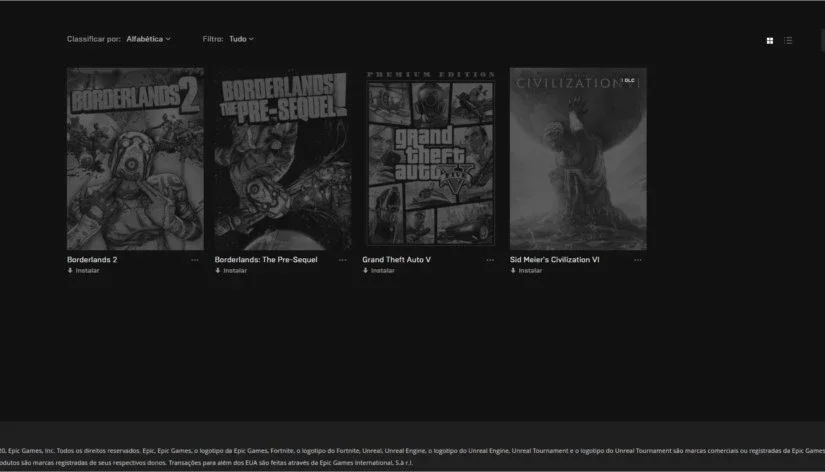 Grand Theft Auto V, Civilization VI e Borderlands