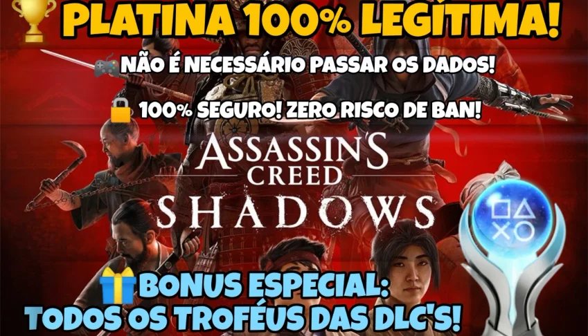 Assassin's Creed Shadows (PS4/PS5) - Troféu de Platina