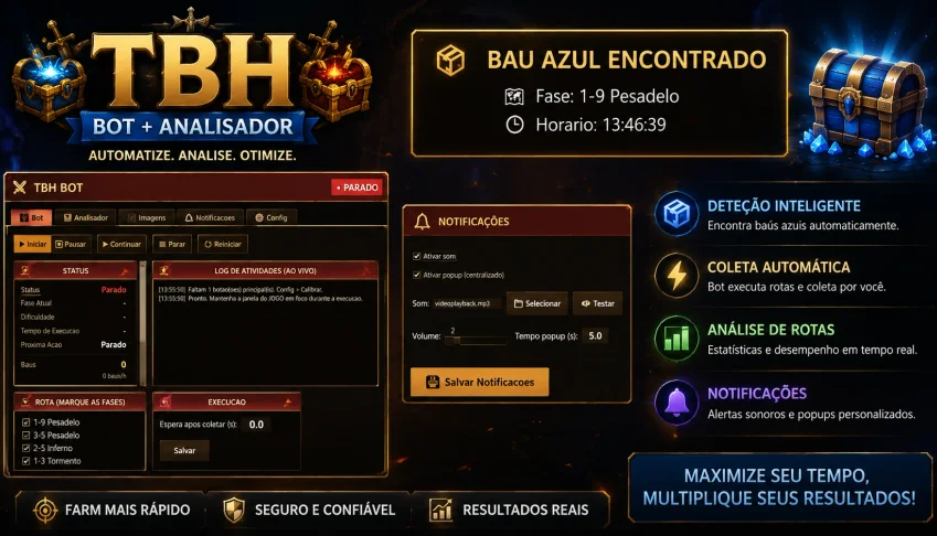 Tbh - Bot Para Rotacao De Mapas (Coleta 24H Bau Azul)