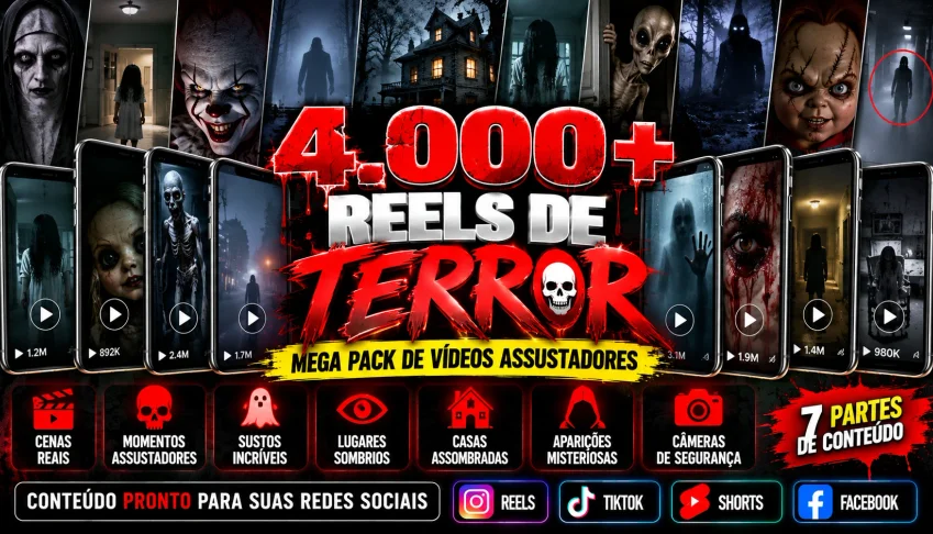 4.000+ Reels De Terror — Um Mega Pack De Conteúdo Assustador