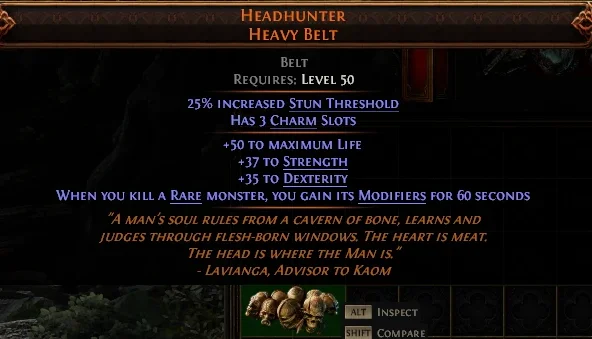 POE 2 HH Headhunter - Runes of Aldur