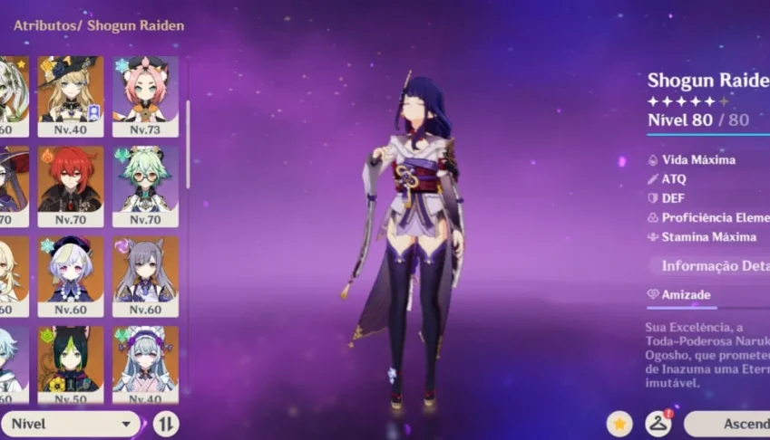 Conta Genshin Iniciante Com Columbina + Raiden + Navia