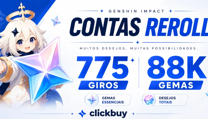 ⭐ Genshin Impact Reroll | Até 775 Desejos + 88K Gemas | AR55