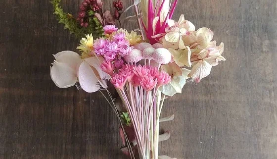 Ramo de flores desidratadas - Rosa