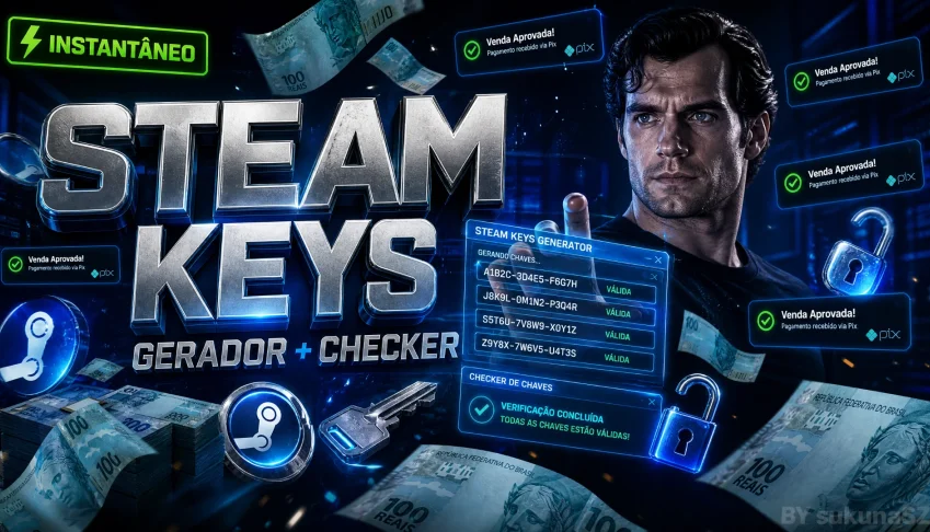🔑 Gerador De Keys Steam + Checker Automático