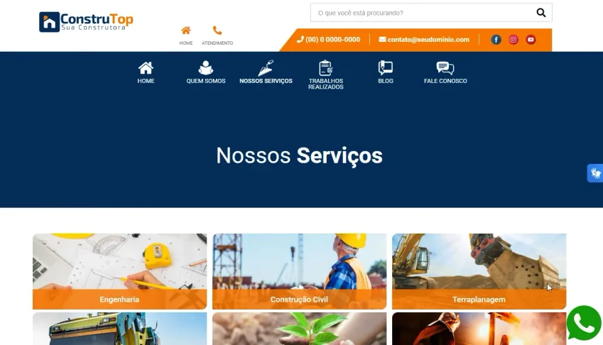 Site para Construtora com Painel Administrativo