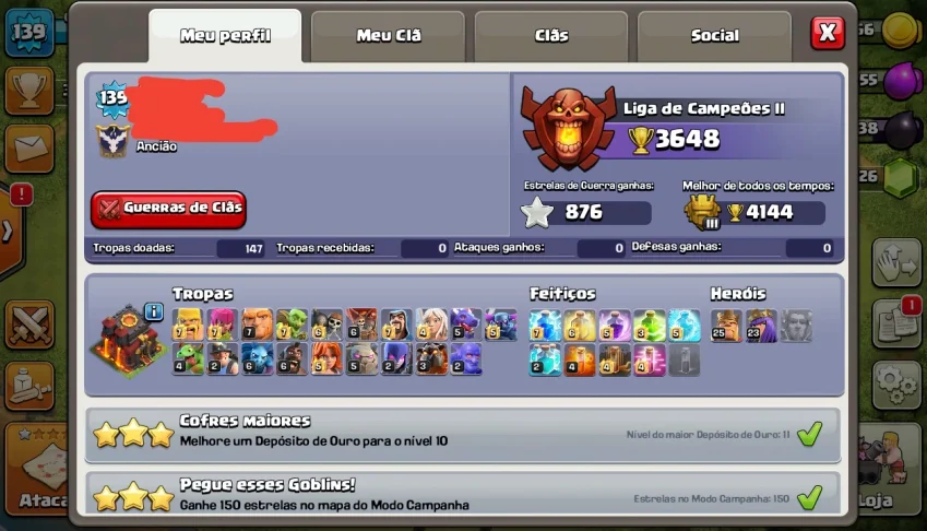 vila clash of clans cv10 top