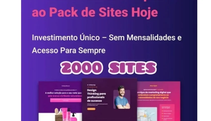 Pack de Sites e Lojas Prontos: 2.000 Modelos Profissionais