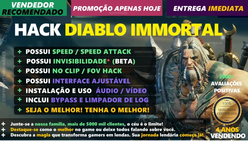 HACK DIABLO IMMORTAL v5.0.0🚀100% INDETECTÁVEL E RECOMENDADO