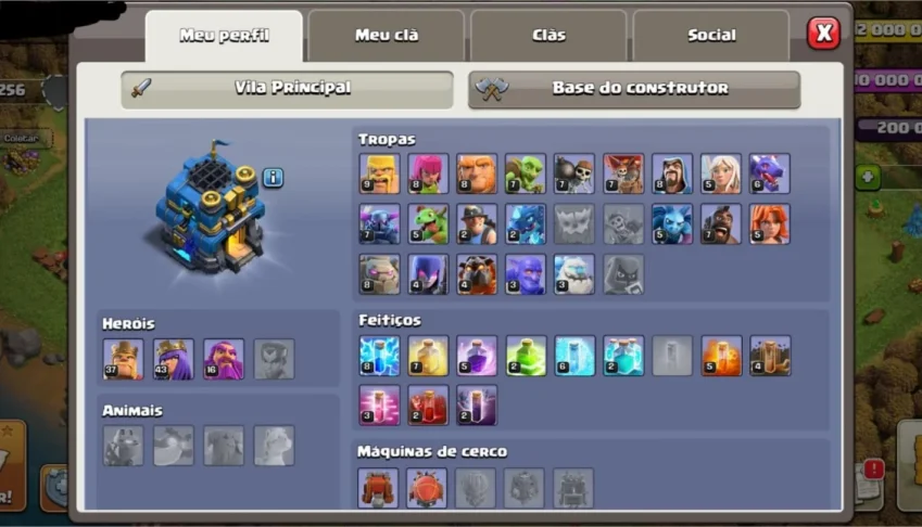 Conta CV12 Recente - 7 skins de heroi + mudar de nome