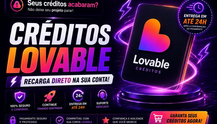 Créditos Lovable — Recarga Direto na sua Conta