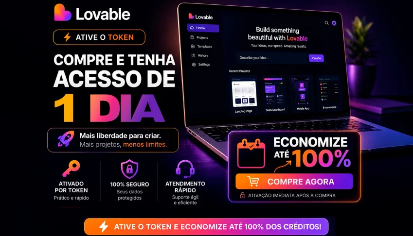 Lovable - Use sem limites Créditos - 1 Dia (Via Token)