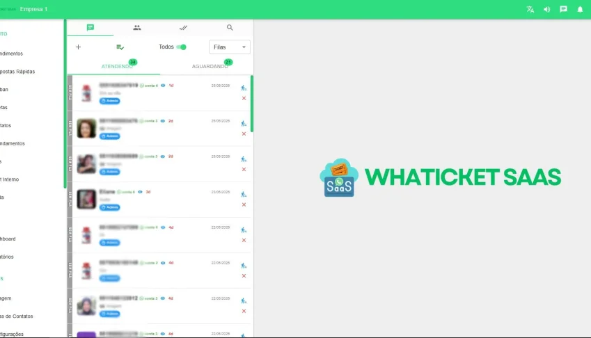 Whaticket SAAS Multiagentes com chatbot e integrações