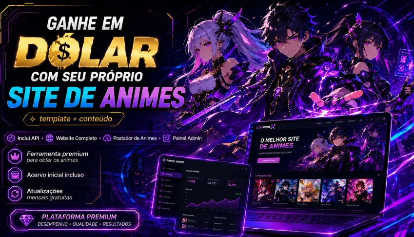 Fature Em Dólar Com Site De Animes Premium
