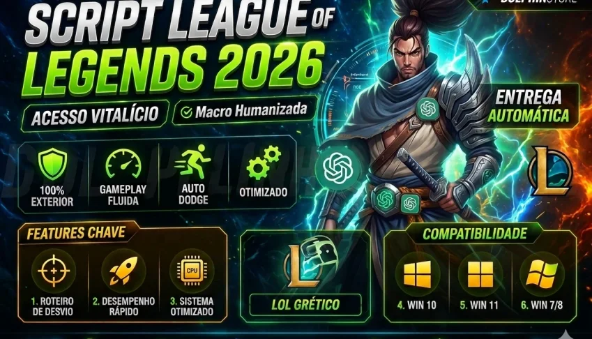 🔥Script League of Legends 2026 Vitalício Macro Humanizado🔥