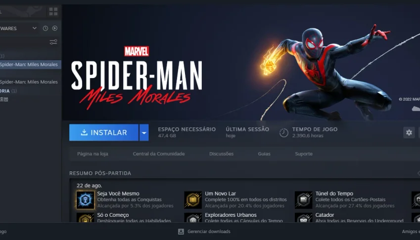 Conta Steam Marvel Spider-Man