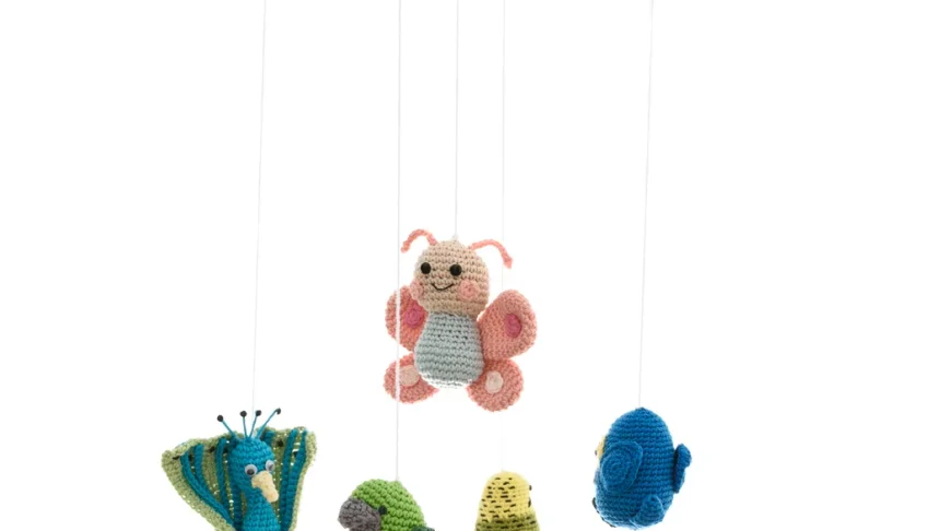 Mobile de pássaros 2 em amigurumi