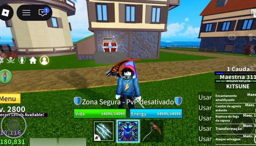 Conta de blox fruits com kitsune e gerida