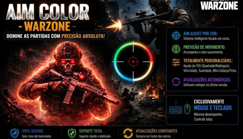 AIMCOLOR COD BO7 / BO6 / MW3 / WARZONE - 100% Indetectável