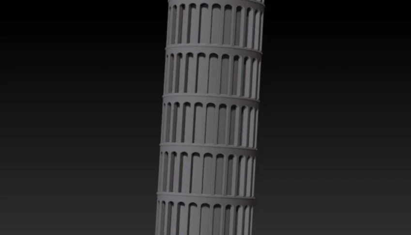Torre De Pisa 3D - Arquivo .Stl Para Impressão 3D