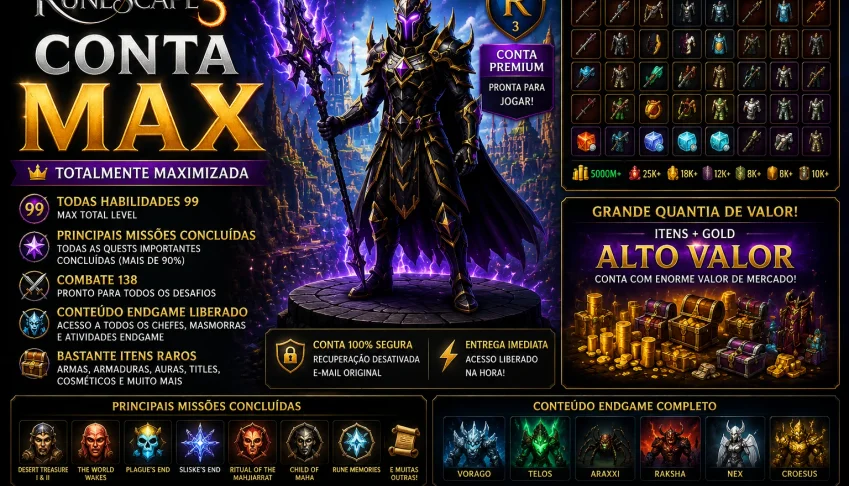 Conta Runescape RS3 - MAX !!