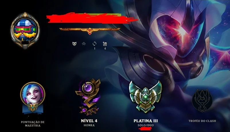 Conta LoL Platina 3 TODOS os champs 60 skins épicas e legado