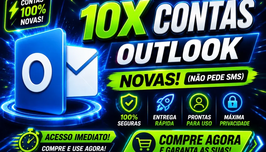 10X Contas Novas De Email Outlook - Sem Sms