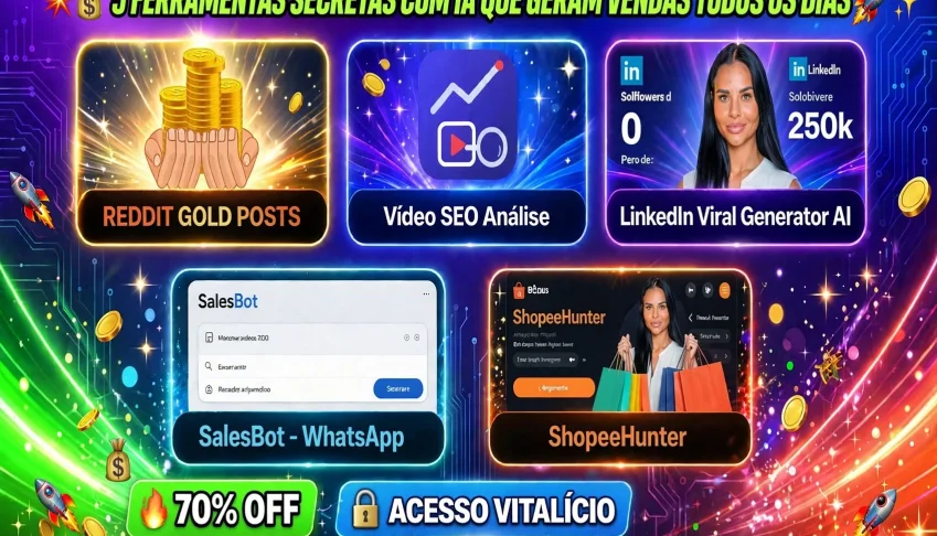 5 IAs Secretas Que Gera Vendas 24h | Reddit + SEO + LinkedIn