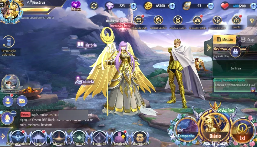 Conta Saint Seiya Awakening A36 Mixer nivel 8