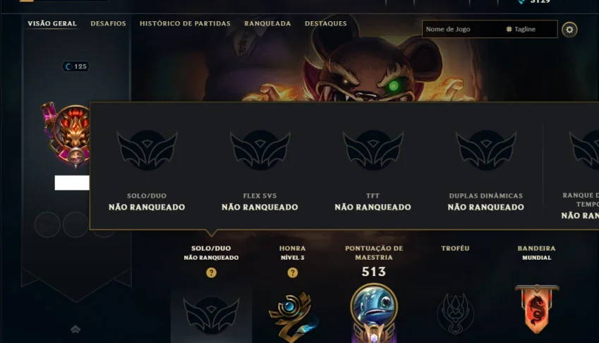 Unranked com 100 Champs e 55 Skins ( MID / JG )