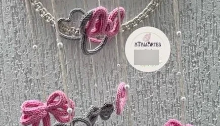 Guirlanda + Móbile Personalizados macramê com Tricotin