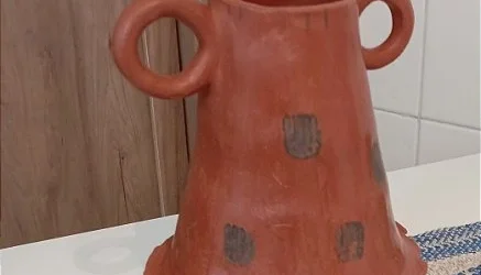 Vaso Terracota em Cerâmica Natural 23cm