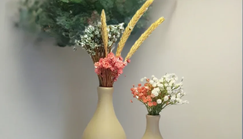 Conjunto de 2 vasos Elegance em cerâmica