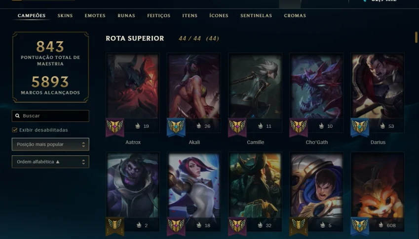 Conta De Lol 2013 lvl 1228