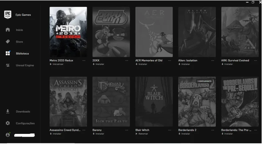 Conta epic games com 51 jogos - gta V, AC Syndicate e mais