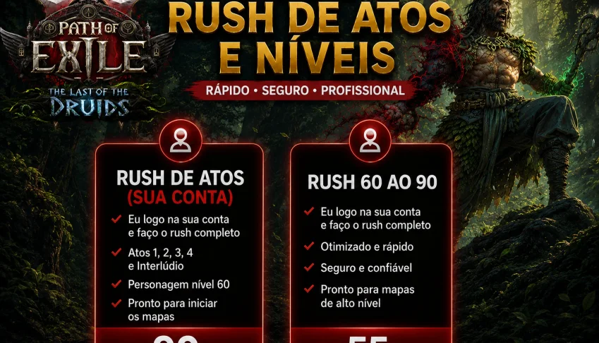 Poe 2 - Rush de atos e up de níveis