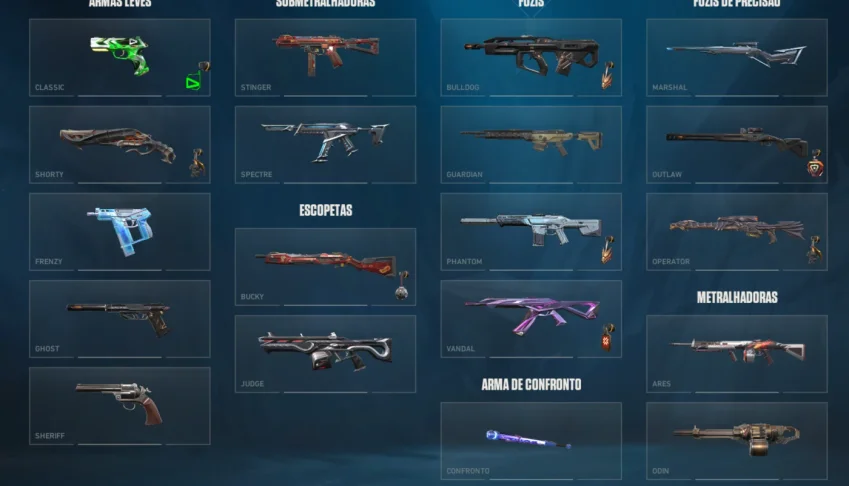 Conta de valorant com muitas skins