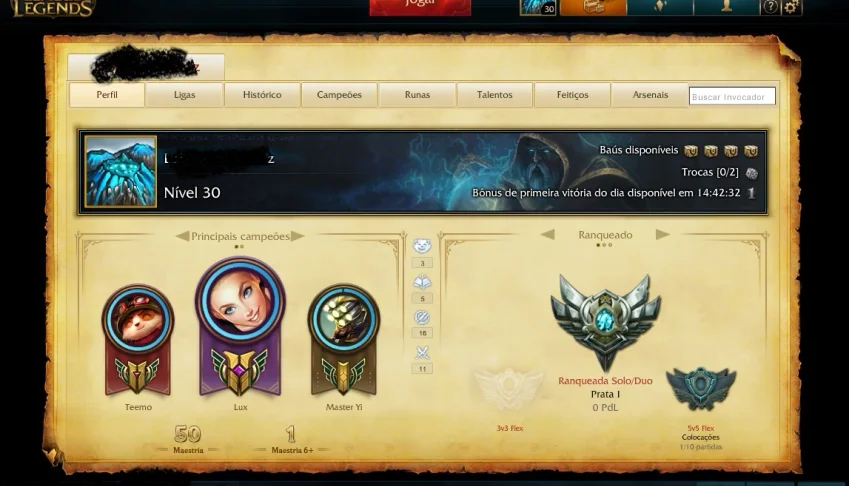 CONTA DE LOL PRATA 1