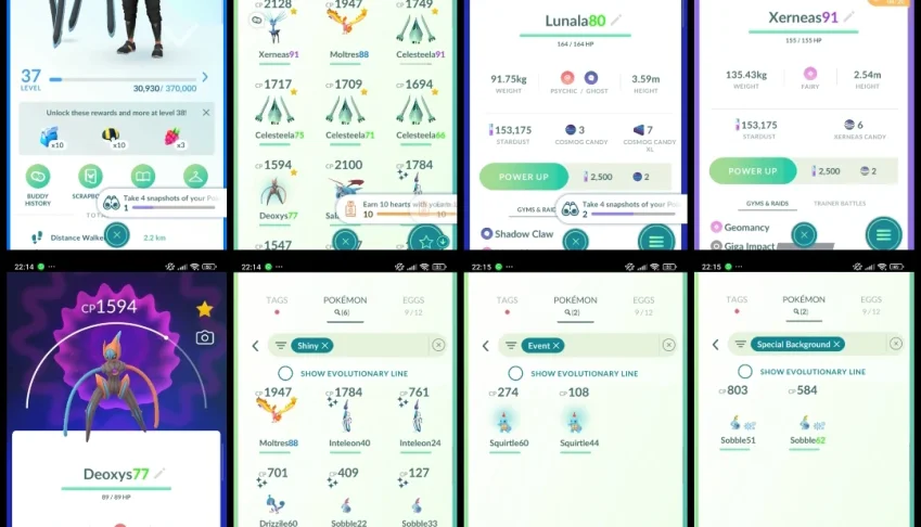 Pokémon GO LVL 37 | Xerneas + Moltres shiny + Deoxys