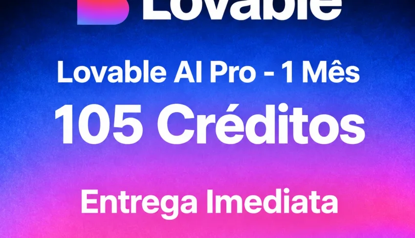 Lovable AI Pro | 105 créditos | 1 mês