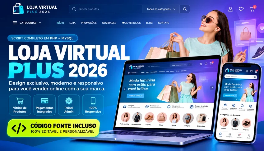 Loja Profissional para Ecommerce com código fonte 2026