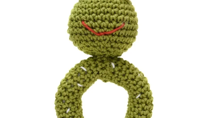 Chocalho Sapinho Amigurumi