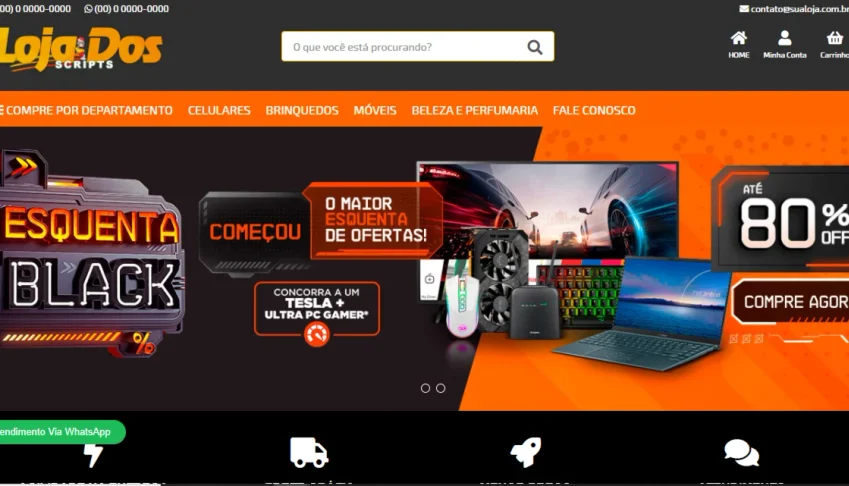 Script Loja Virtual Produtos Digitais entrega automatica