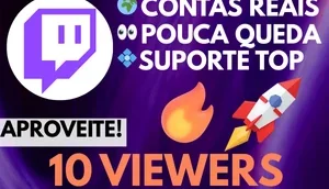 ✅10 Visualizações em lives Twitch 10min✅