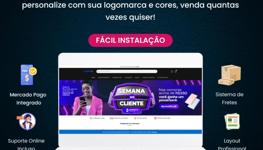 Loja Virtual Plus WordPress - Fácil Instalação Responsivo